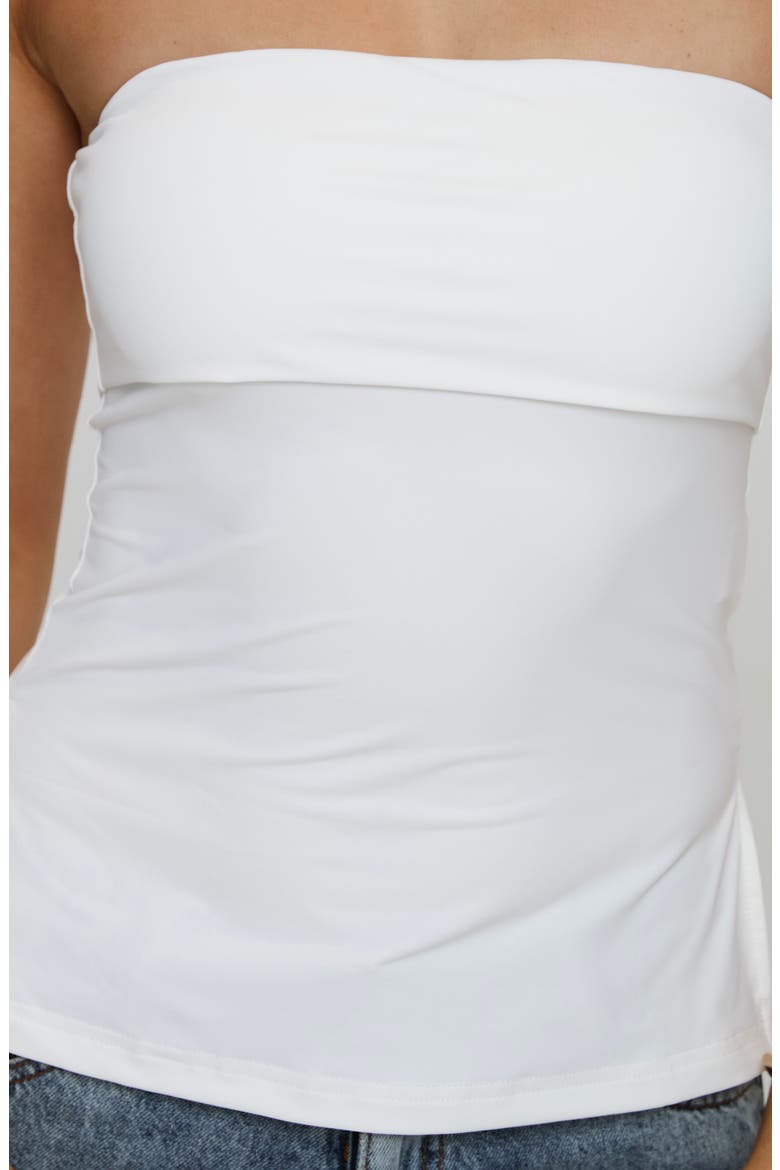 Strutter Strapless Top, Alternate, color, WHITE