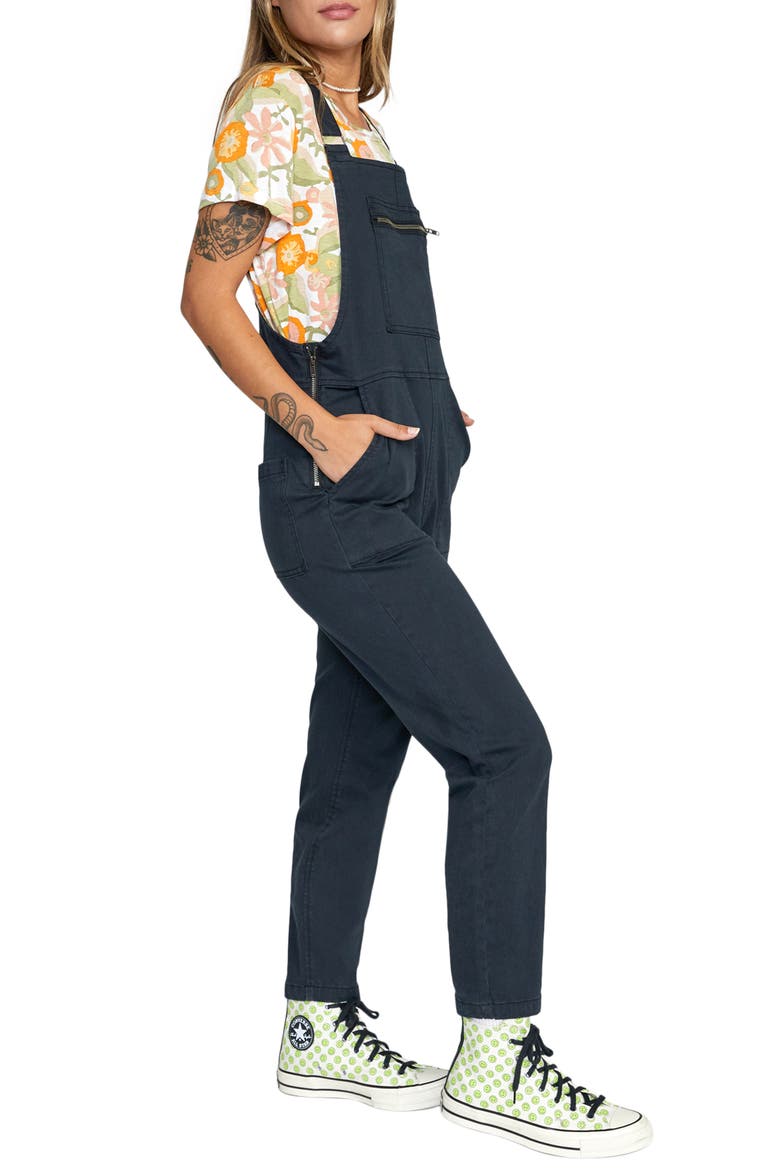Peace Mission 2 Overalls, Alternate, color, BLACK