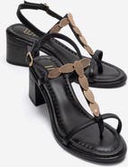 Forever & Always Shoes Serona Leather Block Heel Sandal
