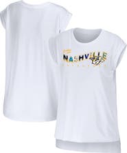 WEAR by Erin Andrews Women's WEAR by Erin Andrews White Nashville Predators Greetings From Muscle T-Shirt