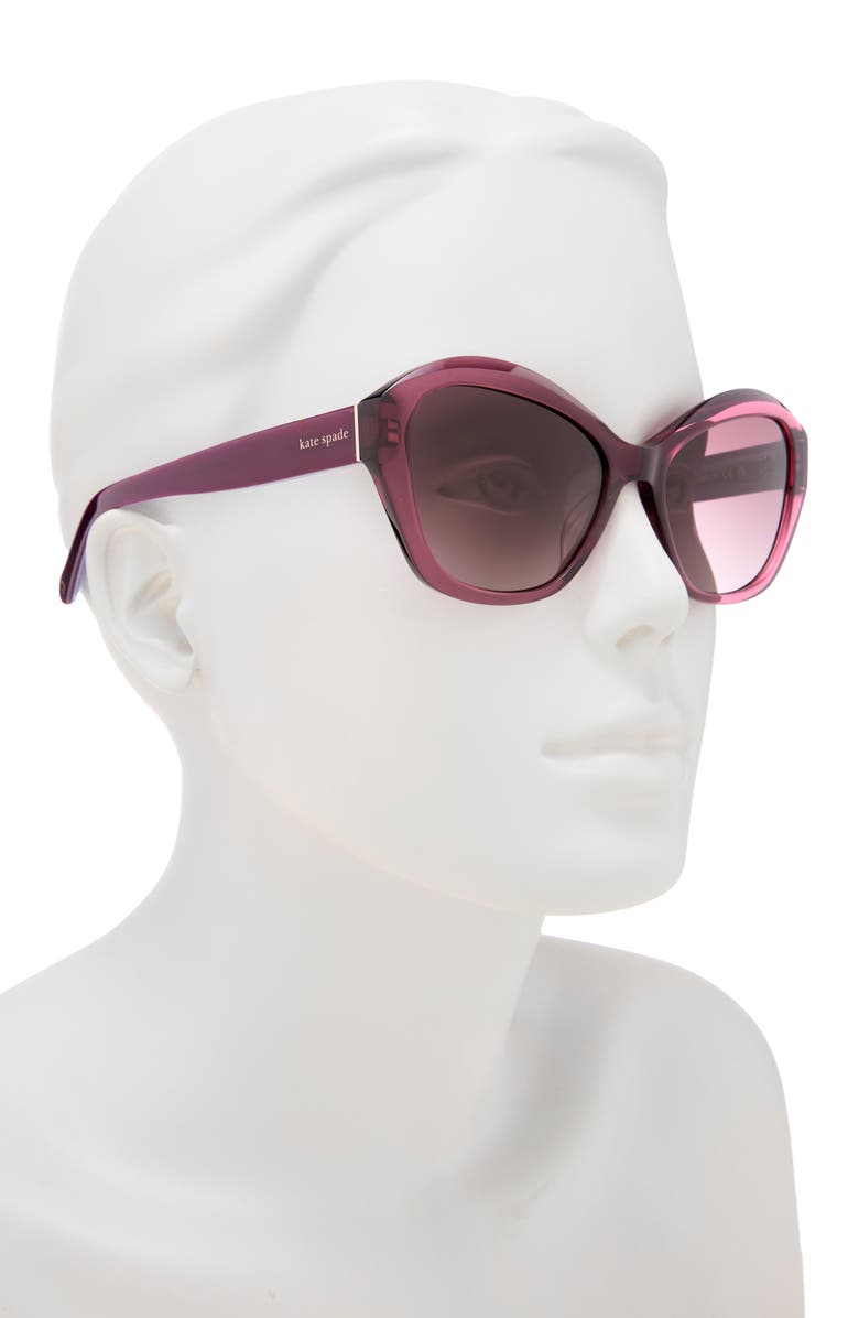 Kate Spade New York aglaia 54mm square sunglasses, Alternate, color, Red