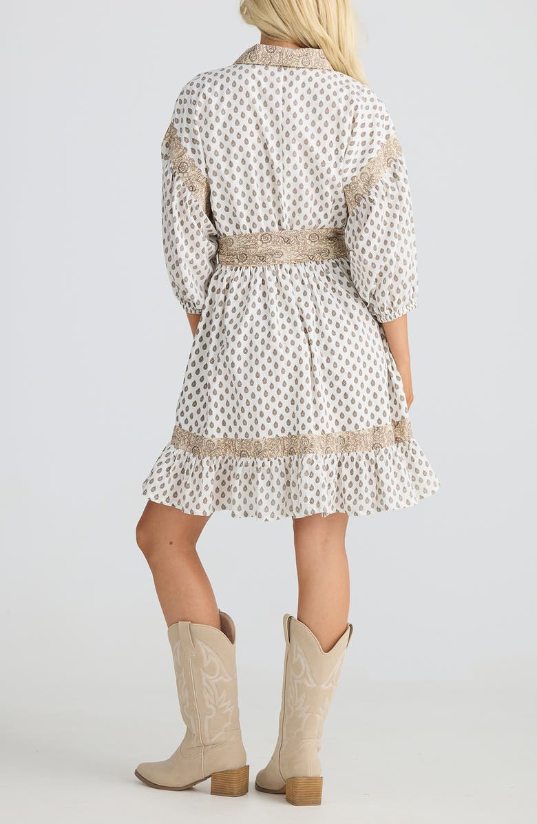 Talisman the Label Echo Print Tie Waist Shirtdress, Alternate, color, Temple