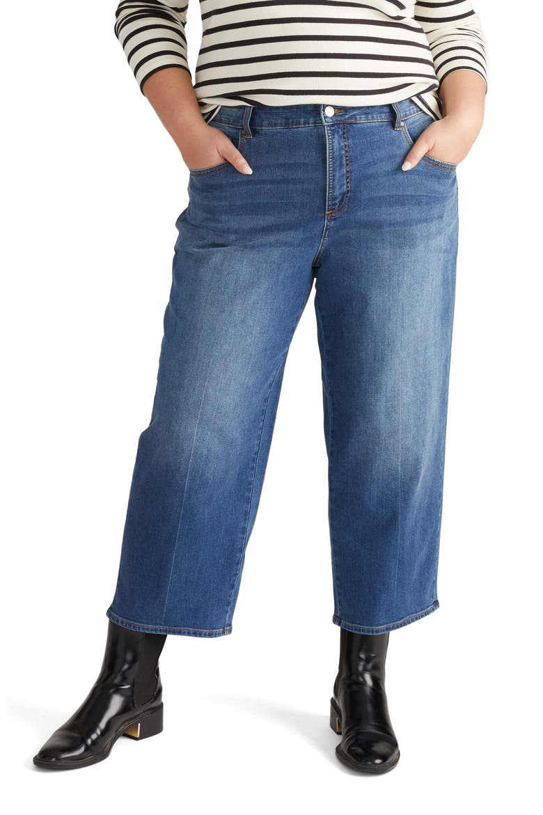 Crop Boyfriend Jeans, Main, color, DARK VINTAGE INDIGO