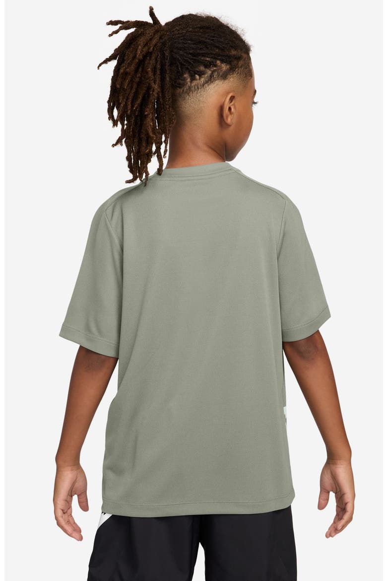 Kids' Dri-FIT Graphic T-Shirt, Alternate, color, SPRUCE FOG/ WHITE