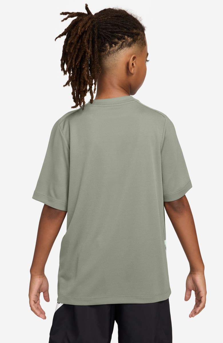 Nike Kids' Dri-FIT Graphic T-Shirt, Alternate, color, Spruce Fog/ White