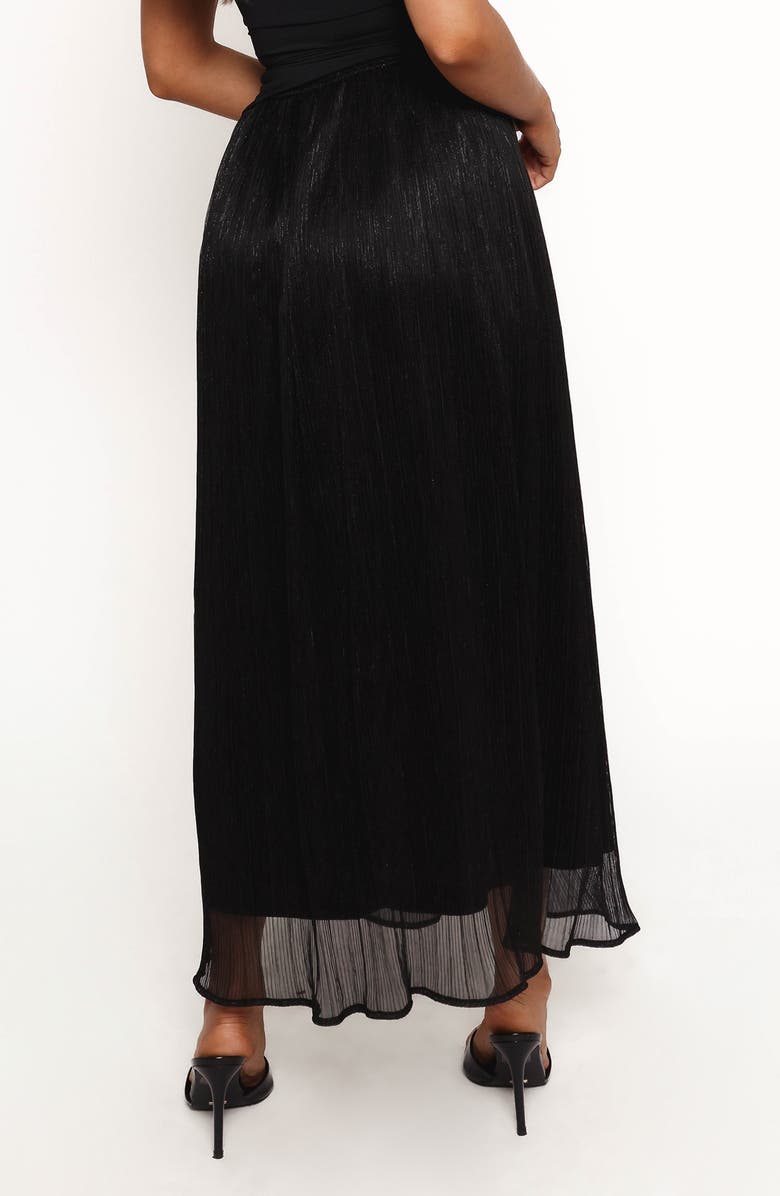 Petal & Pup Tricia Metallic Maxi Skirt, Alternate, color, Black