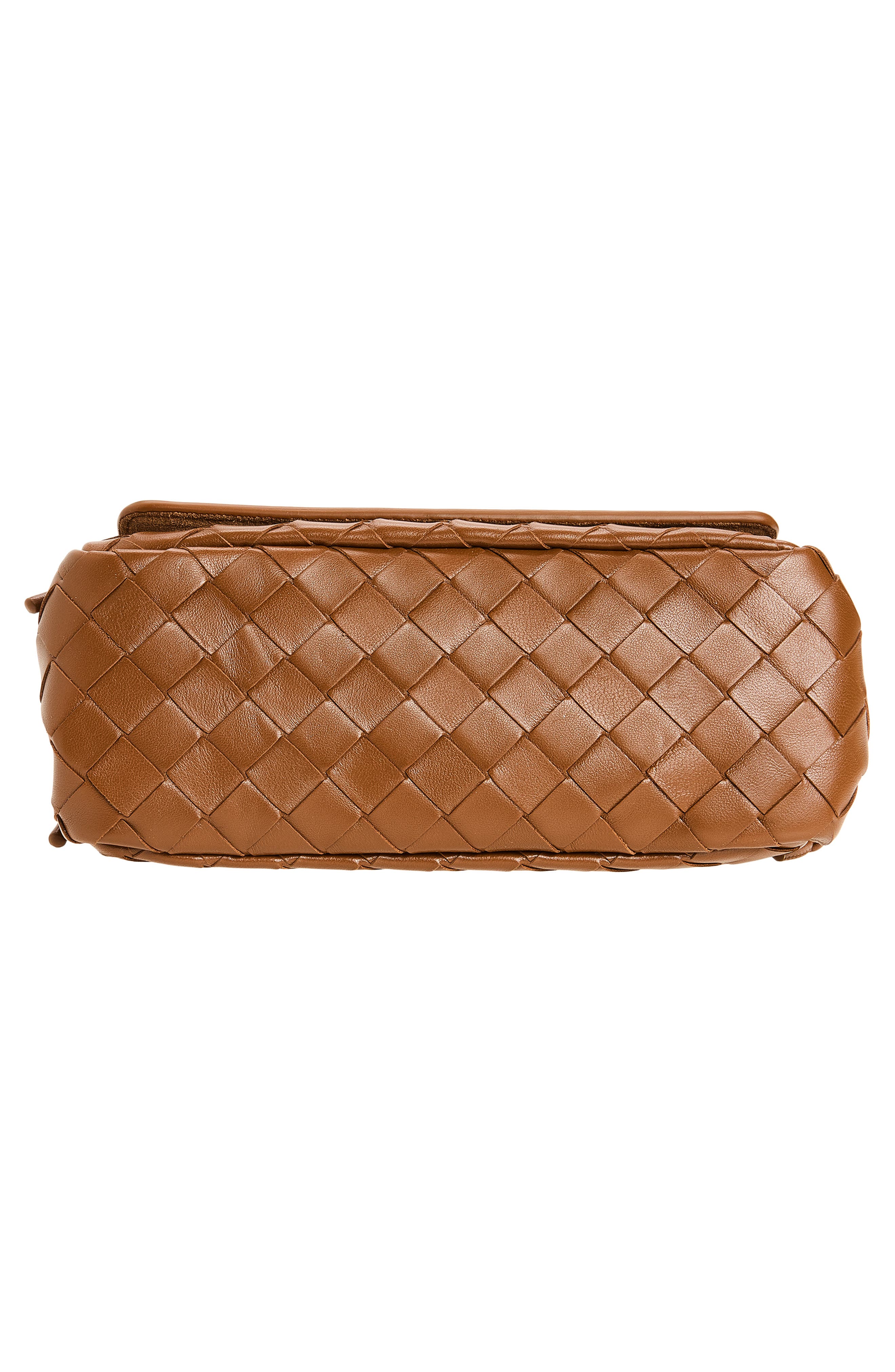 Bottega Veneta Discoteca Intrecciato Leather Crossbody Pouch, Alternate, color, 2376 Tannin-Gold