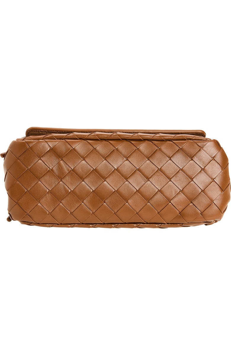 Bottega Veneta Discoteca Intrecciato Leather Crossbody Pouch, Alternate, color, 2376 Tannin-Gold