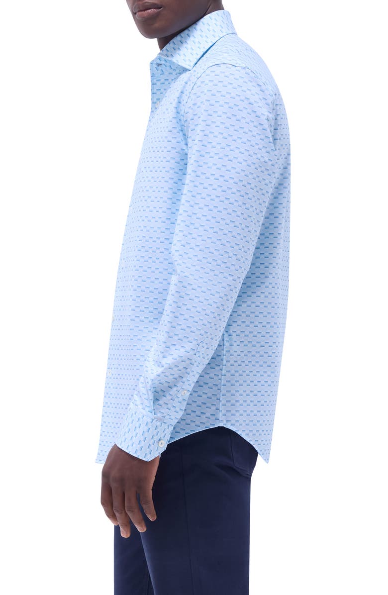 Bugatchi Devon OoohCotton<sup>®</sup> Button-Up Shirt, Alternate, color, Ice