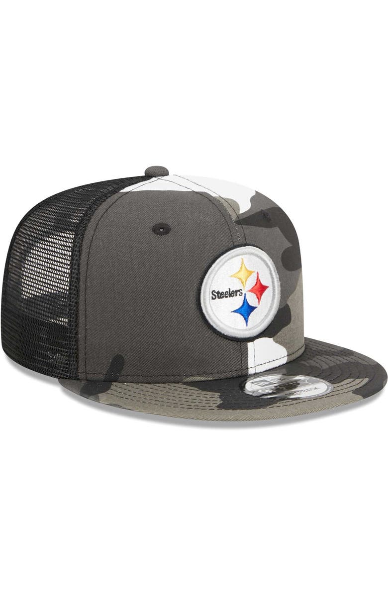 New Era Men's New Era Urban Camo Pittsburgh Steelers 9FIFTY Trucker Snapback Hat, Alternate, color, 
