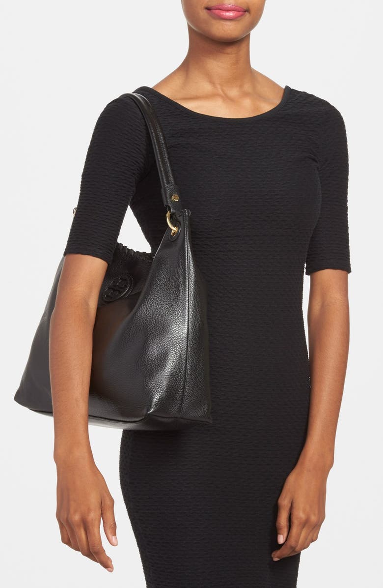 Tory Burch 'Marion' Leather Hobo, Alternate, color,