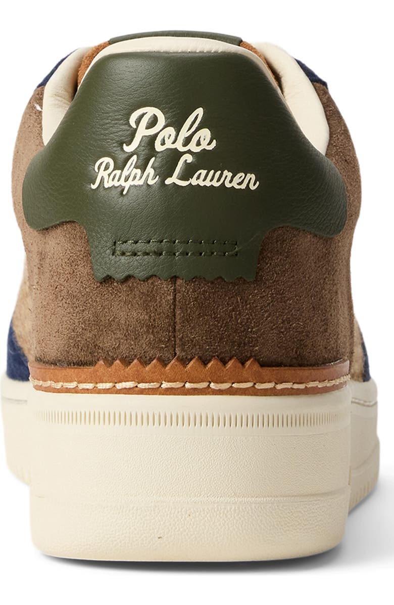 Polo Ralph Lauren Masters Court Mixed Media Sneaker, Alternate, color, Glen Plaid/ Multi