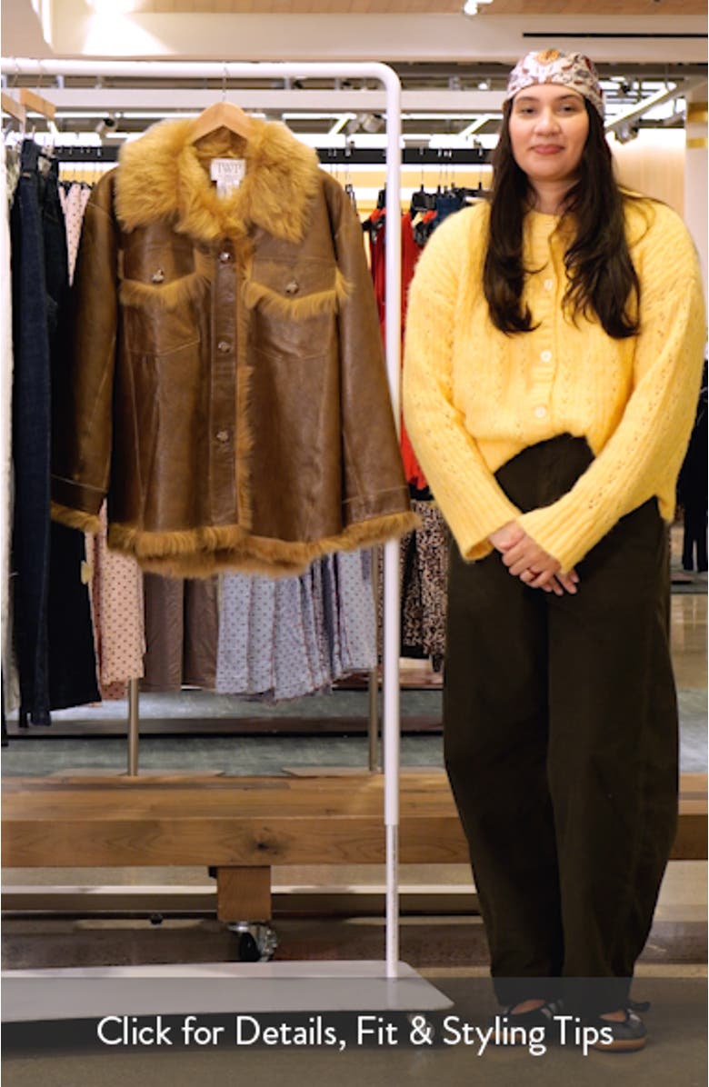 Reversible Oversized Genuine Shearling Jacket, sales video thumbnail