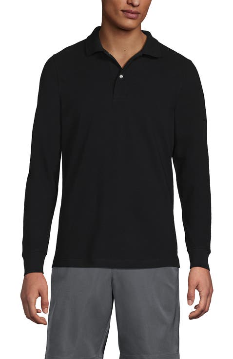 School Uniform Young Long Sleeve Mesh Polo Shirt