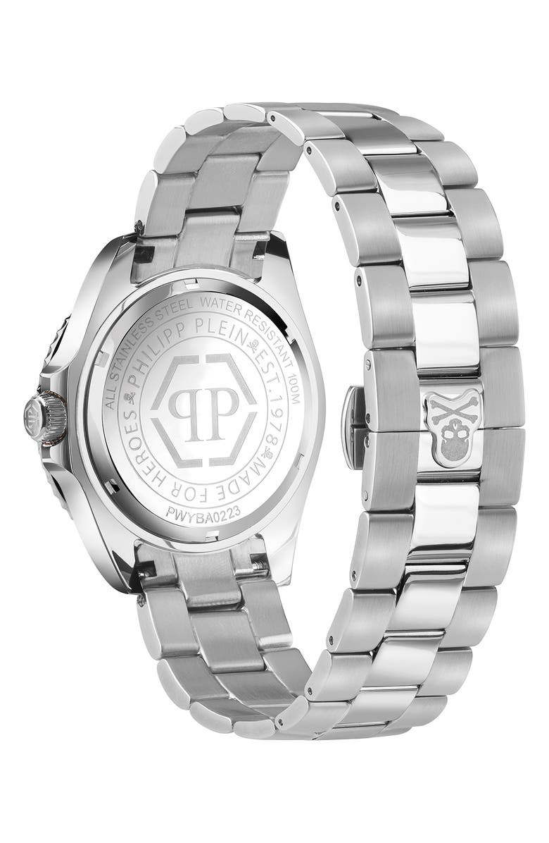 PHILIPP PLEIN GMT-I Challenger Bracelet Watch, 44mm, Alternate, color, Stainless Steel
