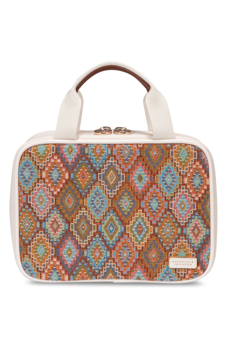 Stephanie Johnson Claire Miami Tortoise Medium Makeup Bag, Alternate, color,