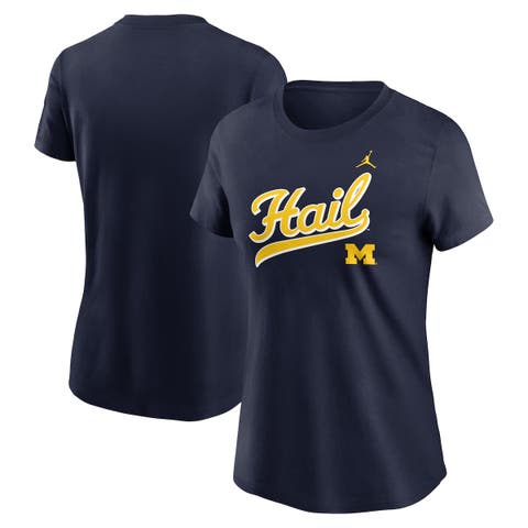 Women's Jordan Brand Navy Michigan Wolverines Local Script T-Shirt