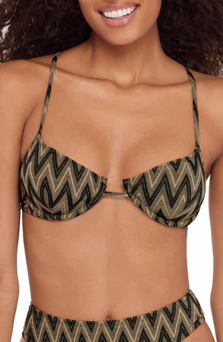 Metallic Underwire Bikini Top
