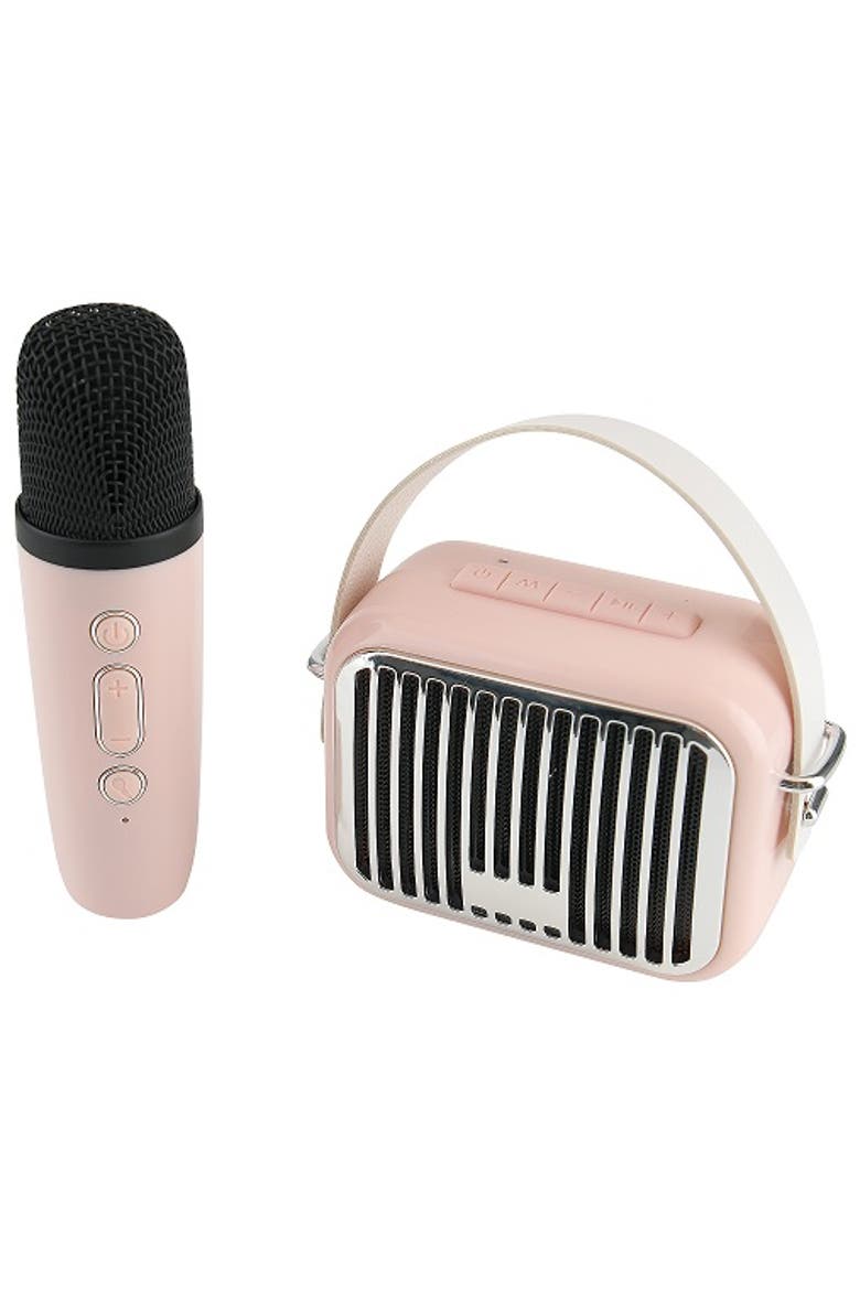 Pocket Karaoke-Microphone & Speaker Combo, Main, color, Pink