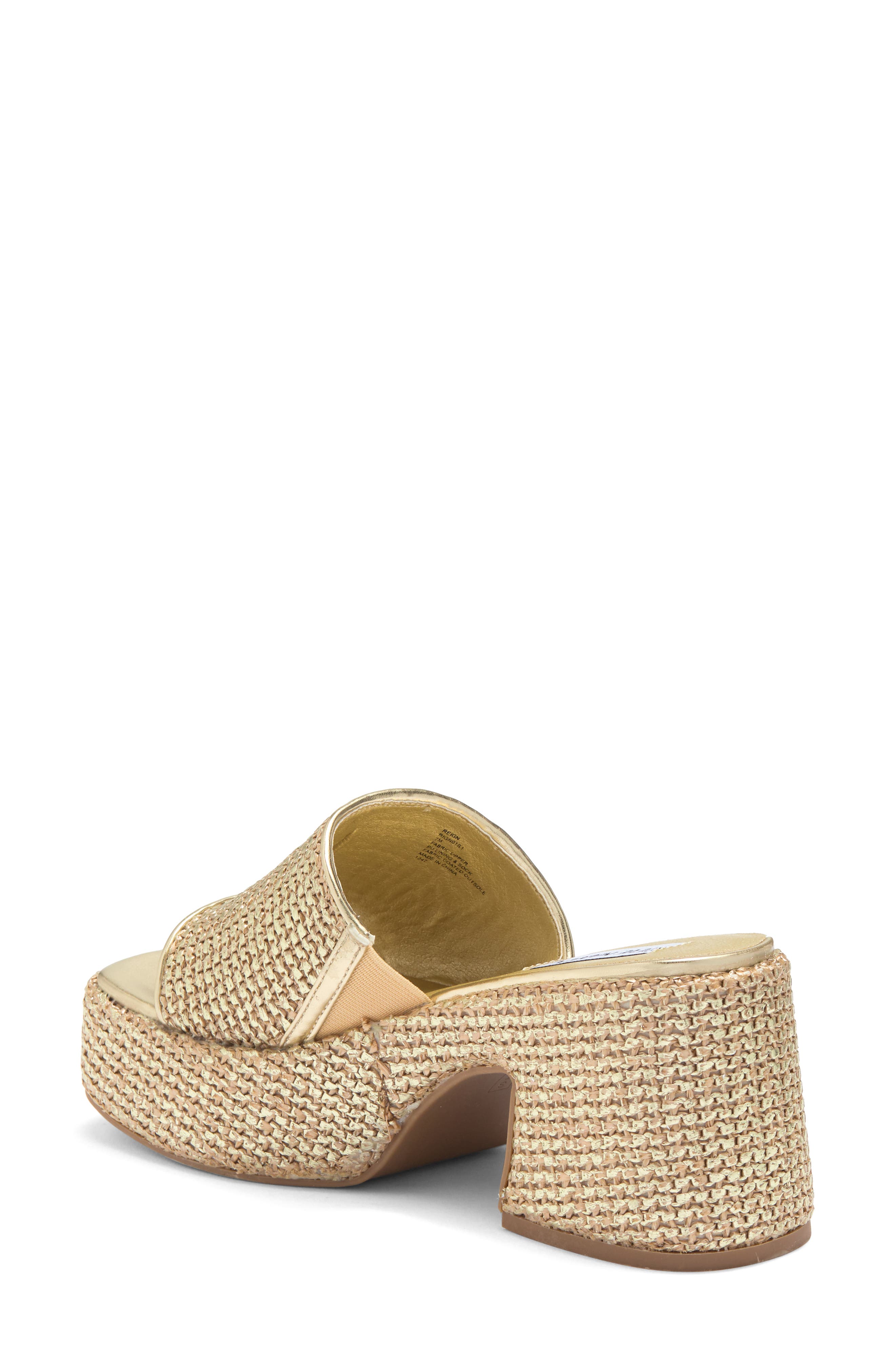 Steve Madden Reign Platform Mule, Alternate, color, Gold Multi