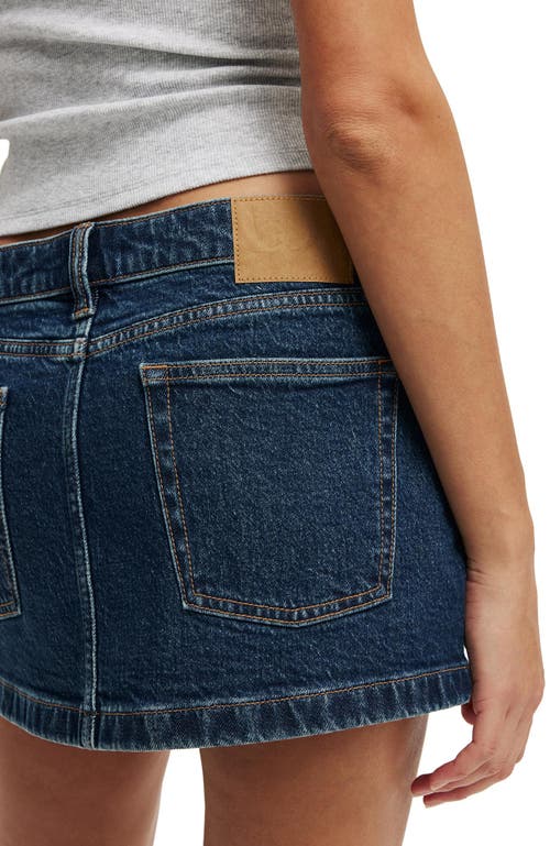 Cotton On Micro Low Denim Skirt In Rinse Blue