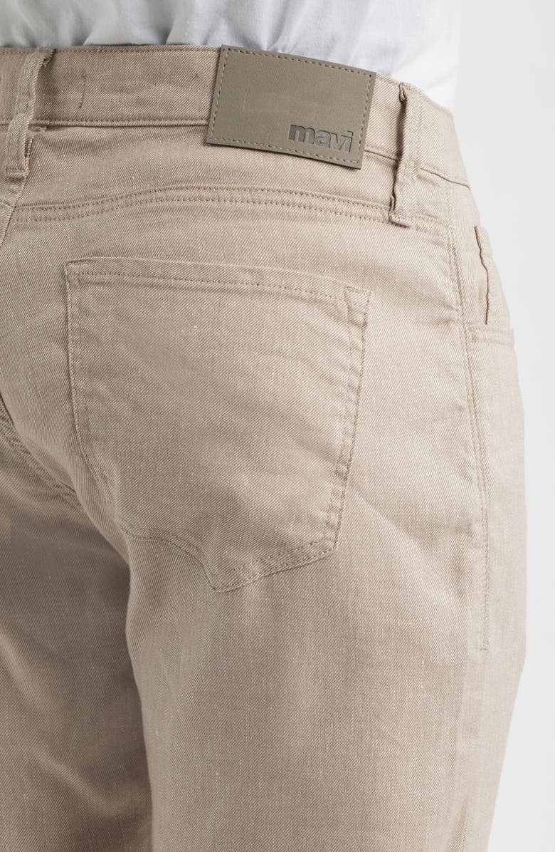 Mavi Jeans Marcus Slim Straight Leg Pants, Alternate, color, Coffee Linen