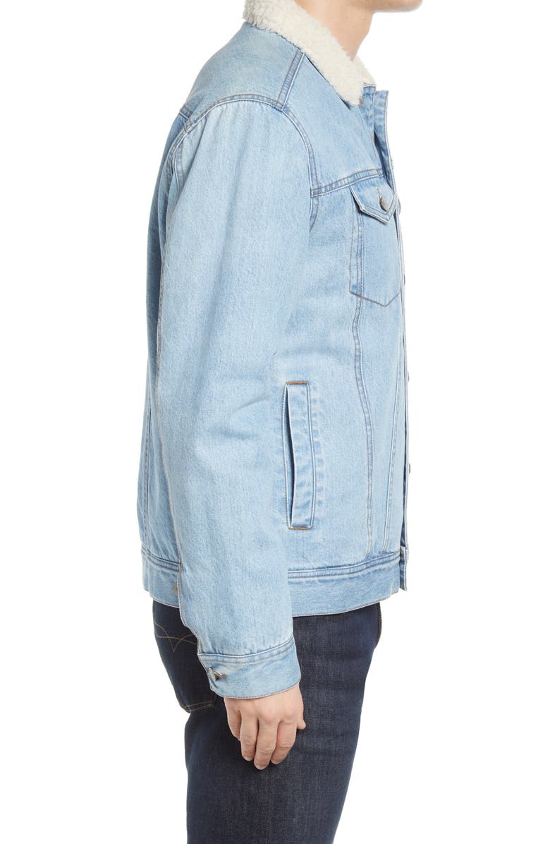 Rails McKinley Fleece Lined Denim Trucker Jacket, Alternate, color, 
