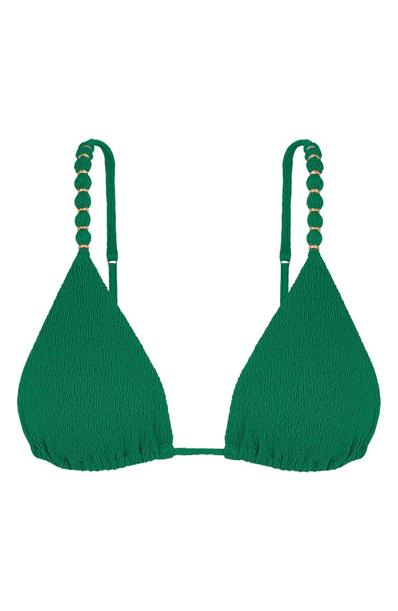 ViX Paula Hermanny Firenze Beads Triangle Paral Bikini Top, Alternate, color, Green