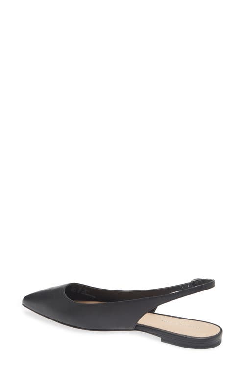 Stuart Weitzman Mara Pointed Toe Slingback Flat In Black