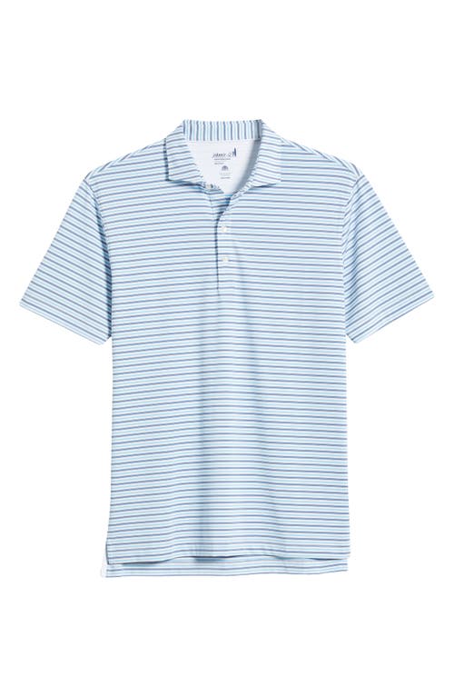 Johnnie-o Bronte Stripe Prep-formance Golf Polo In Majorca