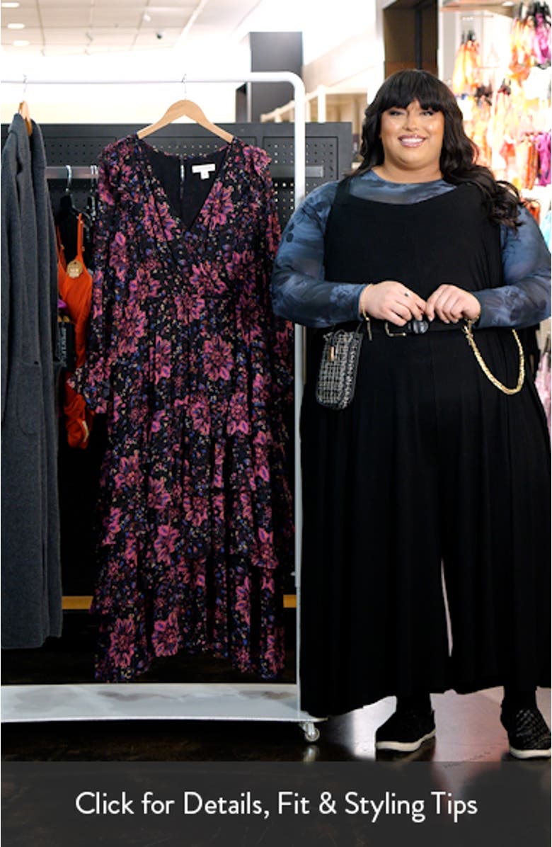 Tiered Ruffle Faux Wrap Maxi Dress, sales video thumbnail