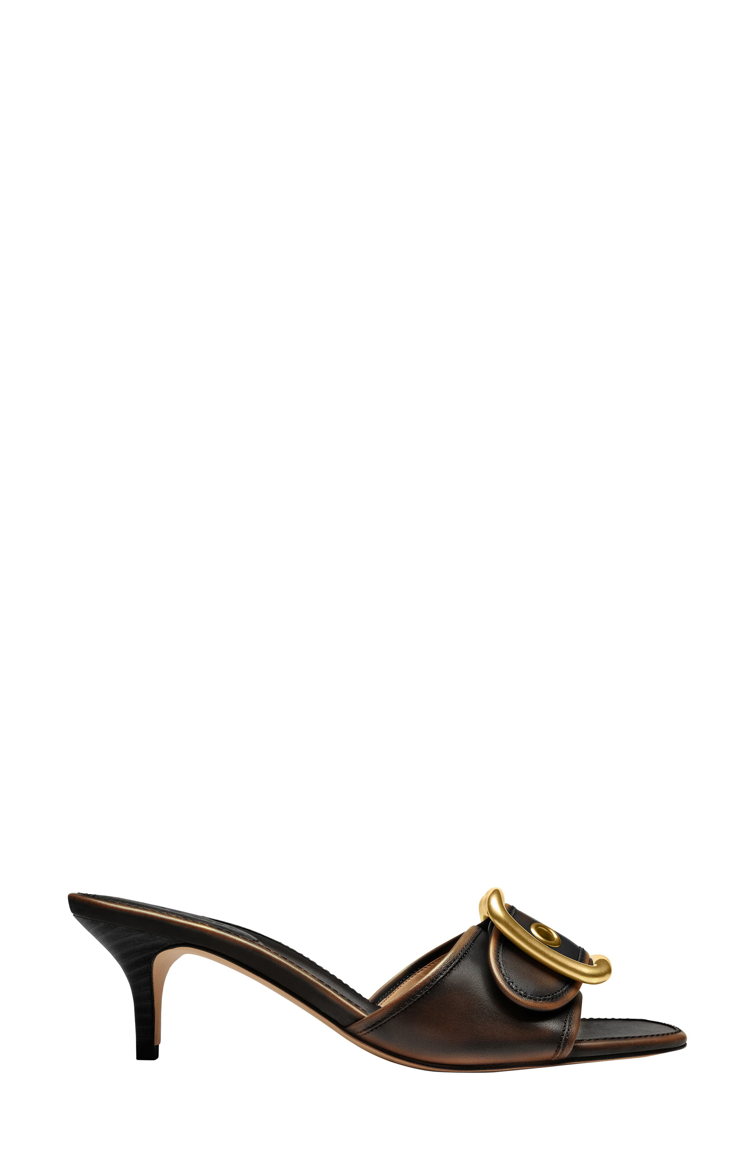 Margot Leather Sandal, Alternate, color, BLACK DISTRESSED