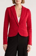 Amanda & Chelsea Bouclé Tweed Knit Blazer
