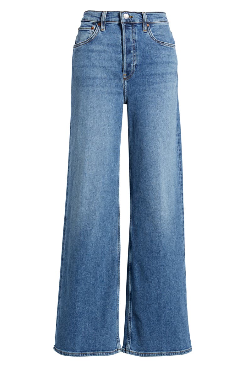 High Waist Wide Leg Jeans, Alternate, color, MID70SSHADOW