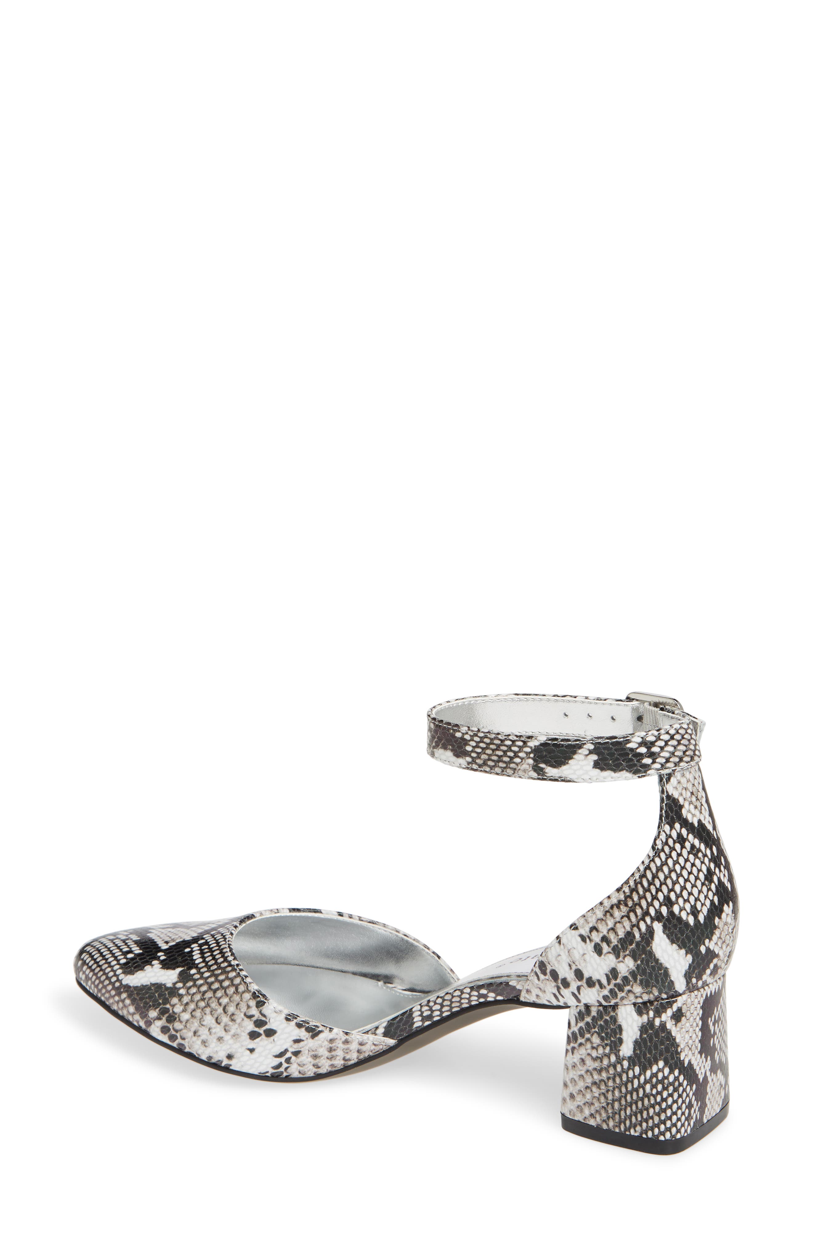 Adeline Sandal, Alternate, color, WHITE SNAKE PRINT LEATHER