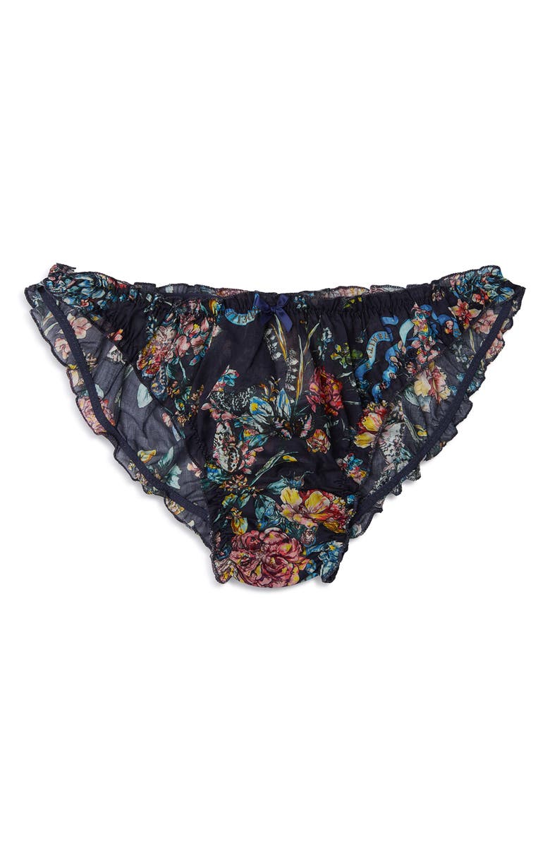 Papinelle Layla Sabrina Assorted 3-Pack Bikini Briefs, Alternate, color, Navy Blue Sunshine