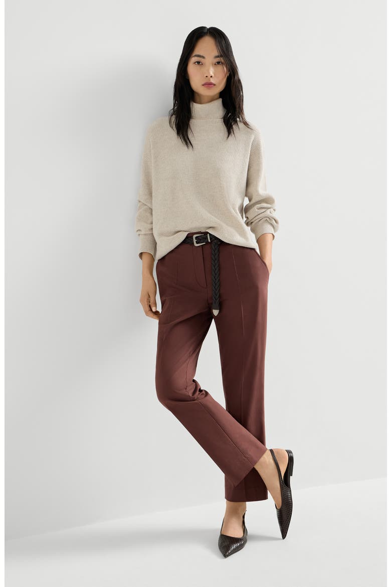 Cigarette trousers, Alternate, color, Bordeaux