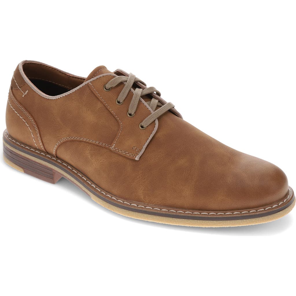 Dockers Bronson Mens Faux Leather Lace-up Derby Shoes In Tan