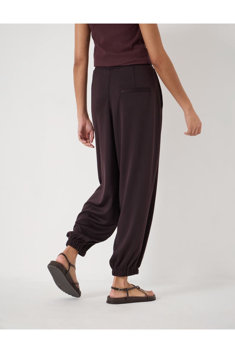 Sephy Bubble Hem Jersey Pants, Alternate, color, Dark Wine Red