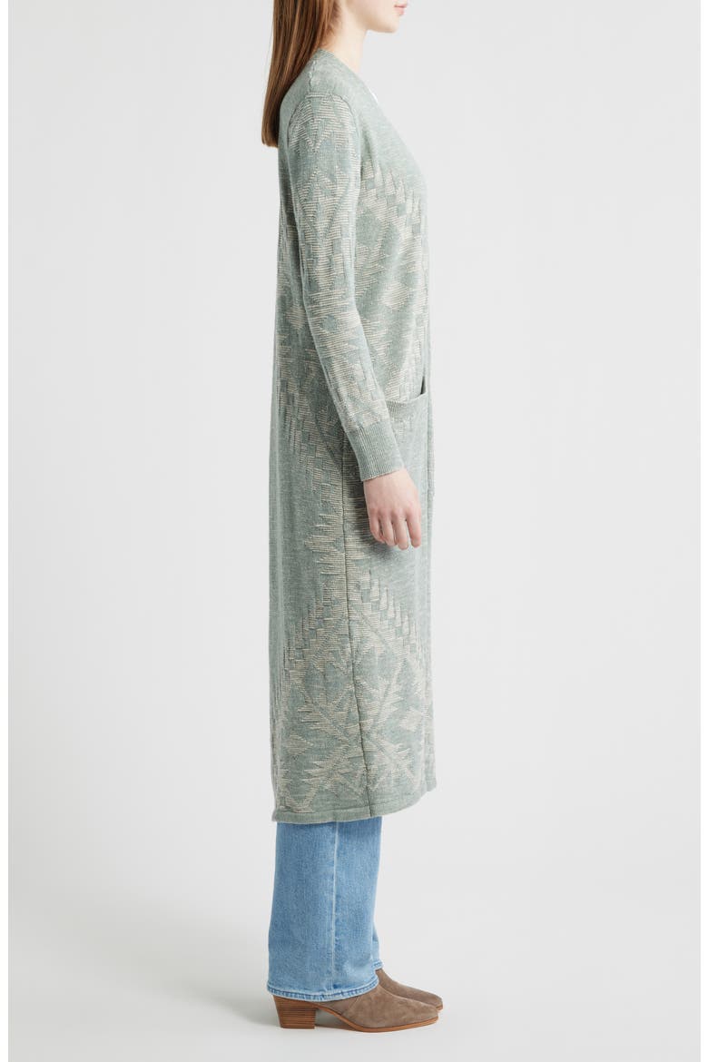 Cotton Duster Cardigan, Alternate, color, SAGE