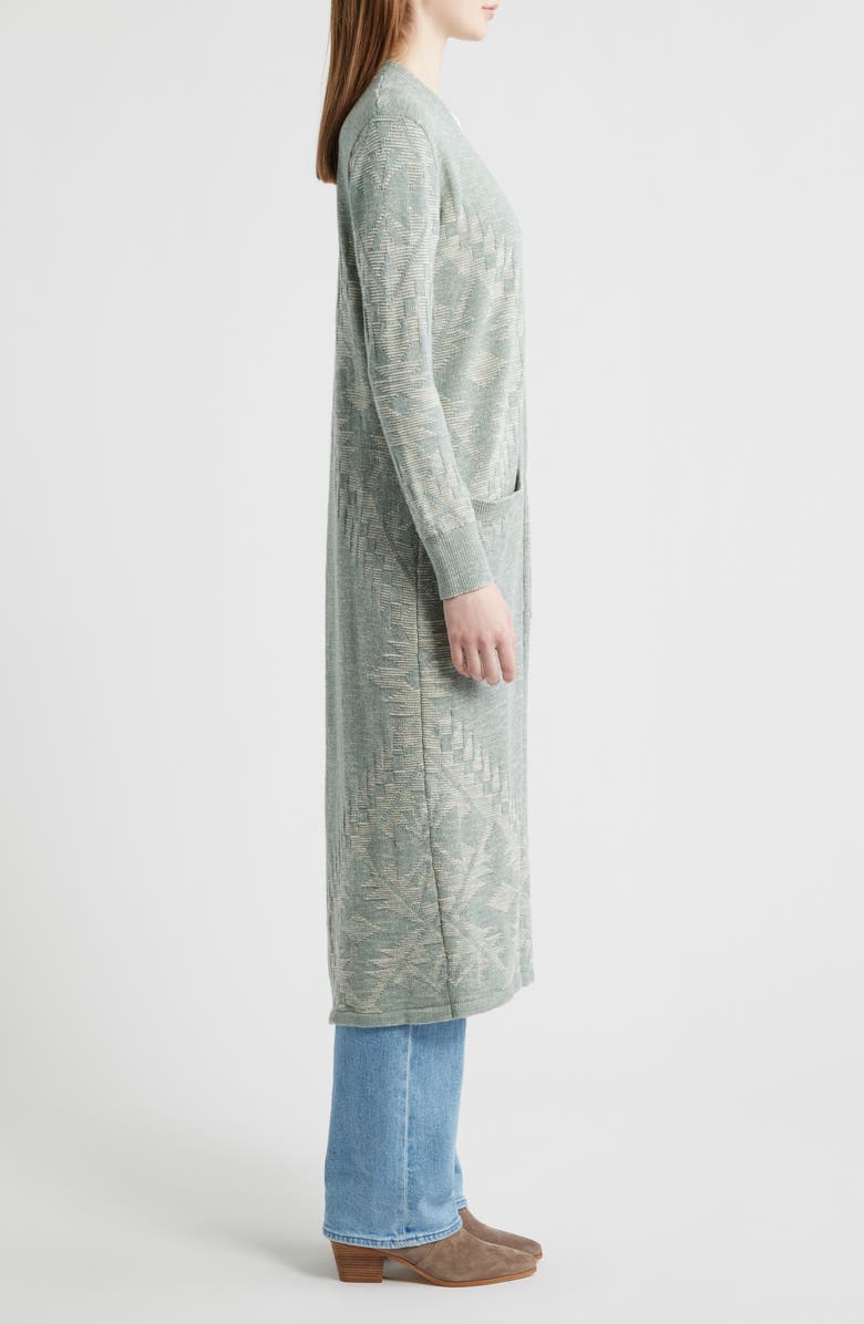 Pendleton Cotton Duster Cardigan, Alternate, color, Sage