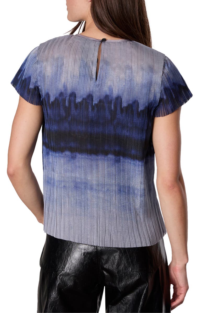 rag & bone Hailey Printed Organza Top, Alternate, color, Light Blue Multi