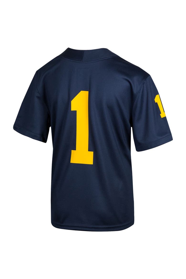 Youth Jordan Brand #1 Navy Michigan Wolverines Team Replica Football Jersey, Alternate, color, Navy