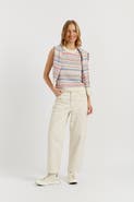 Chinti & Parker Wool-Cashmere Fair Isle V-neck Tank
