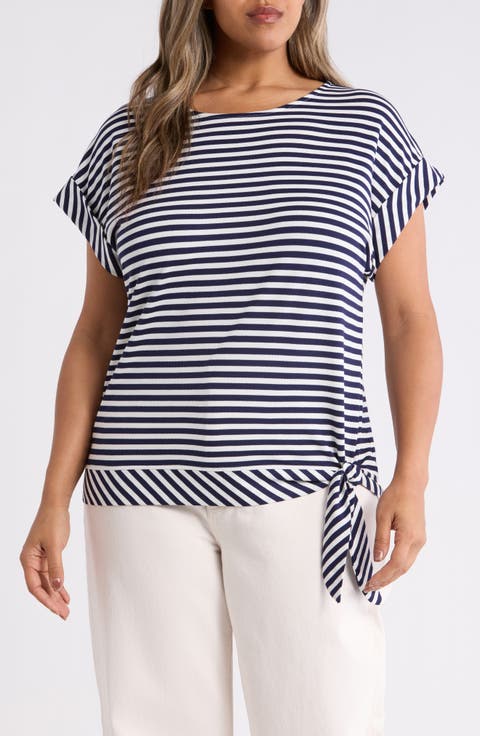 Stripe Dolman Top (Plus)