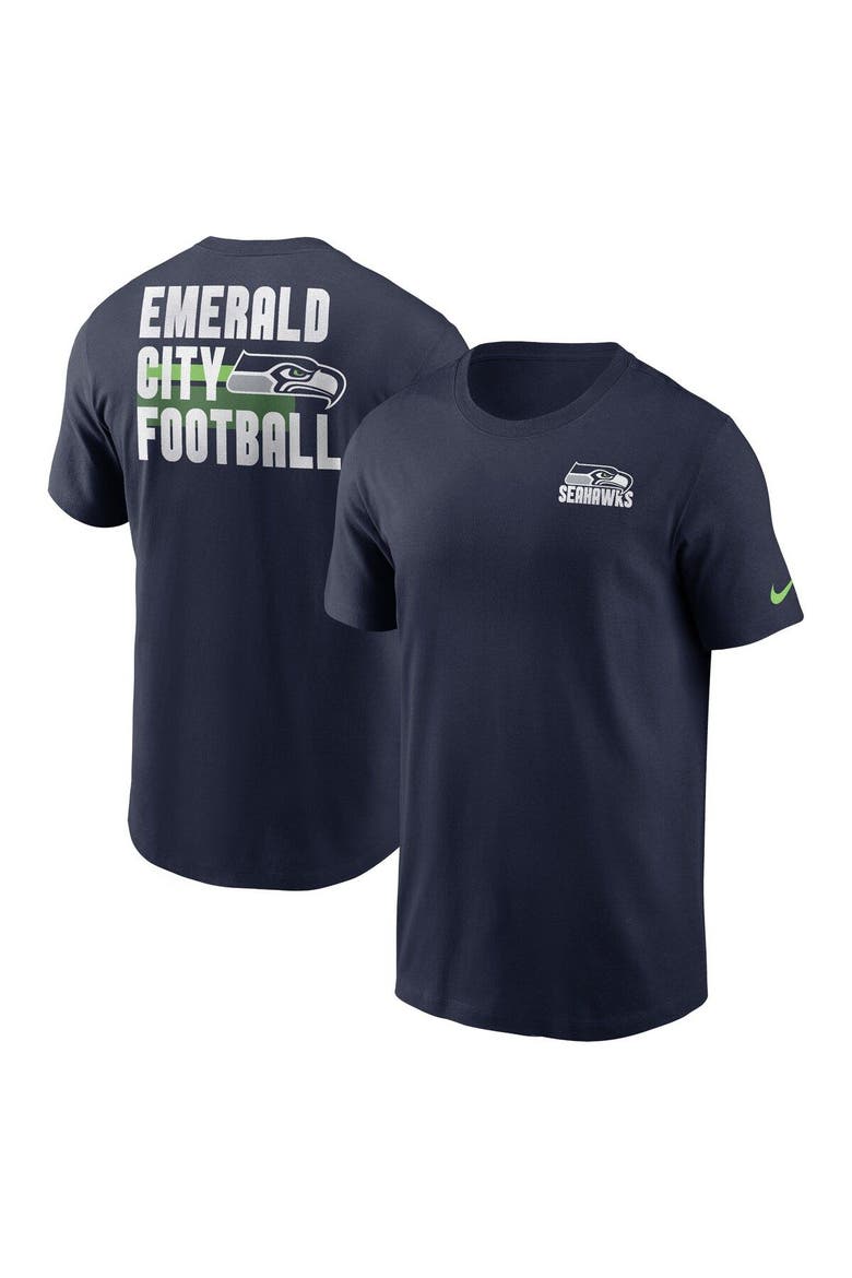 Men's Nike College Navy Seattle Seahawks Blitz Essential T-Shirt, Main, color, Navy