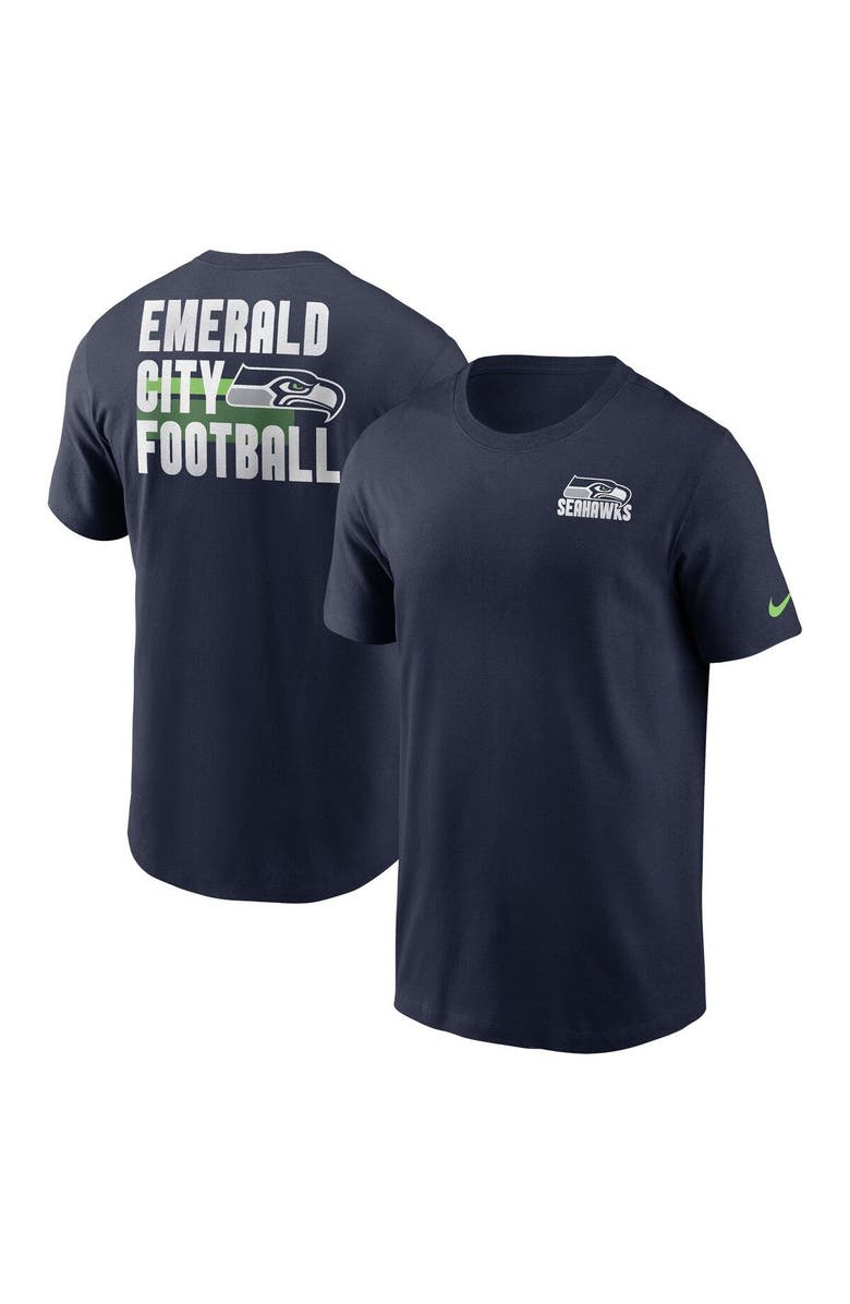 Nike Men's Nike College Navy Seattle Seahawks Blitz Essential T-Shirt, Main, color, Navy