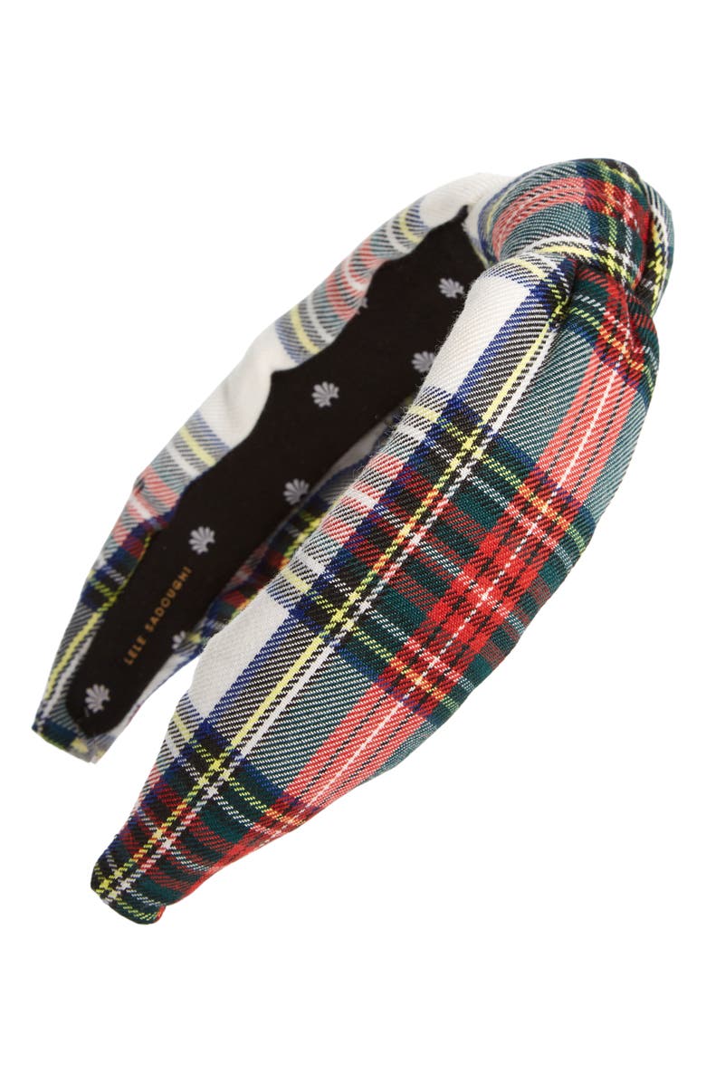 Lele Sadoughi Plaid Knotted Headband, Main, color, 