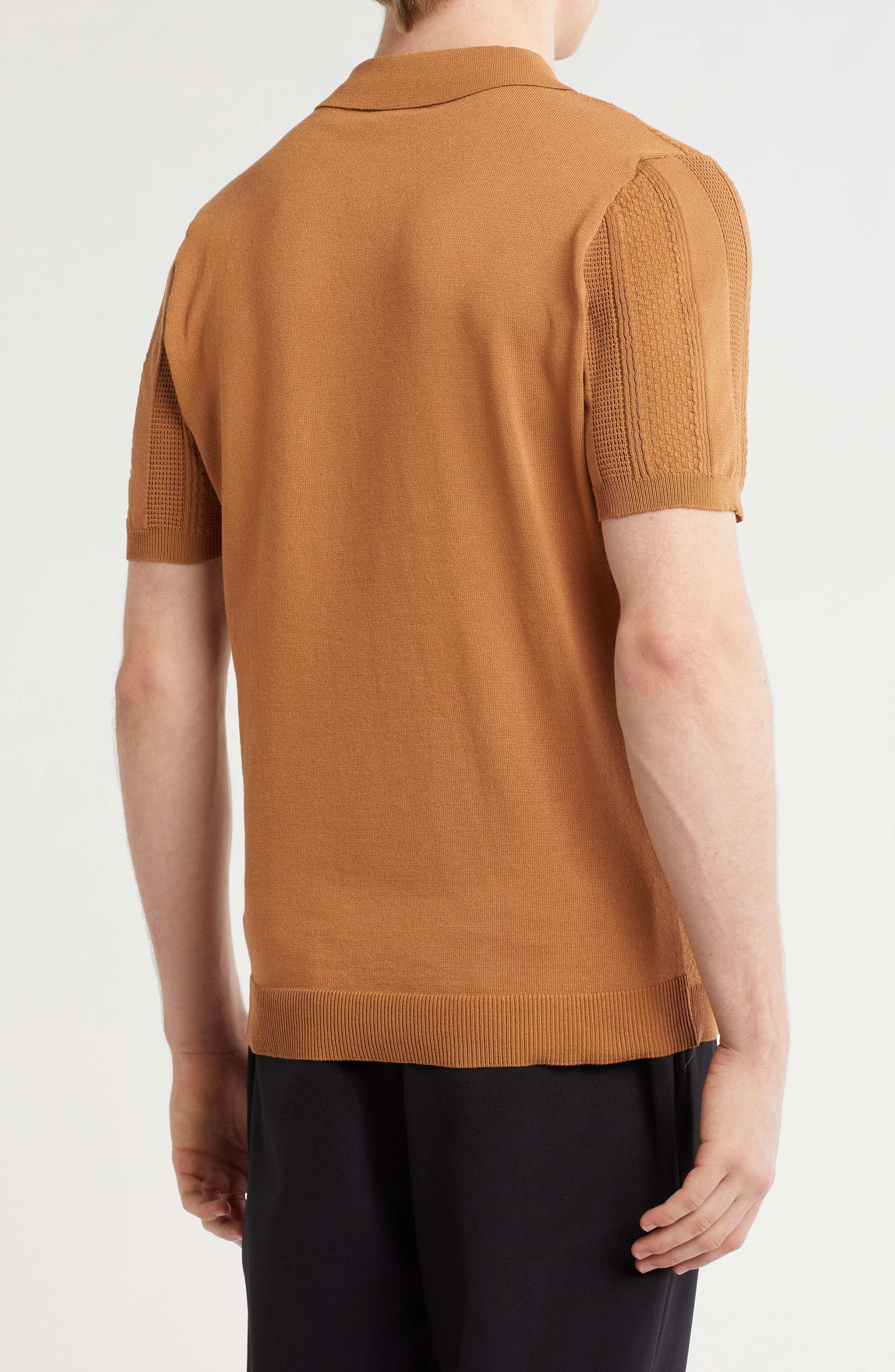 Textured Sweater Knit Polo - image 4