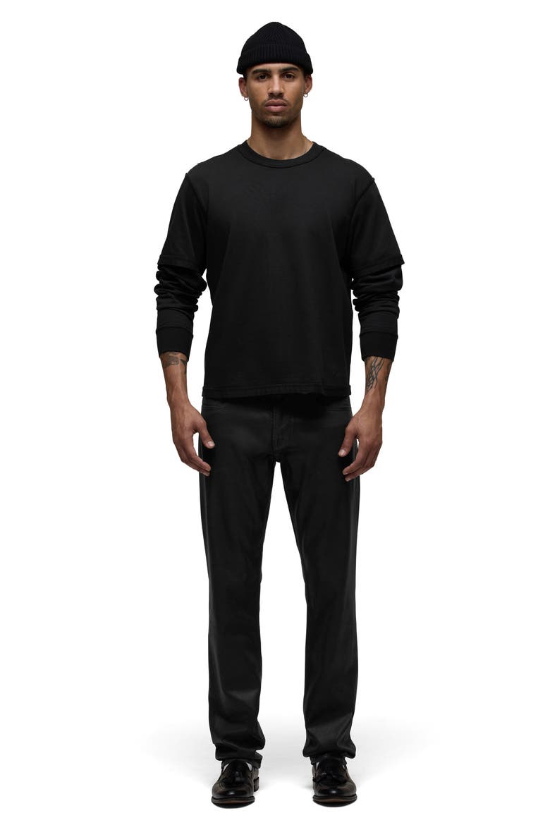 Blake Slim Straight Coated Jeans, Alternate, color, COATED PHANTOM